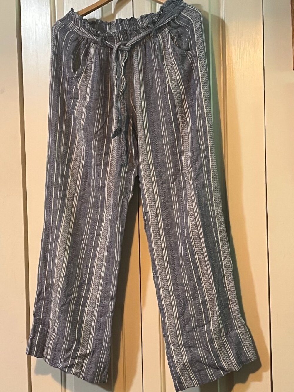 Cotton striped pants